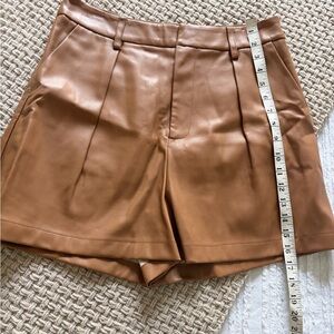 7 For All Mankind High Waist Tan Shorts